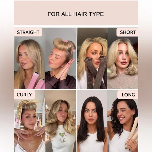 Heatless Curling Rod Set Classic Velvet Hair Rollers Overnight W satin scarf NEW - Picture 6 of 7